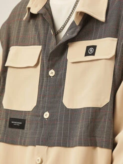 Men Plaid Panel Patch Detail Flap Pocket Shirt Without Tee -Man Plus Fashion 1636424534fd2d4b58001bef47d3c319c36dcd57b2 thumbnail 405x552