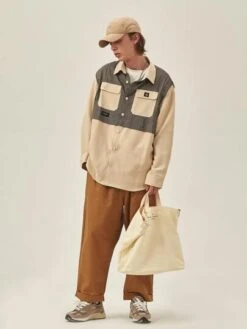 Men Plaid Panel Patch Detail Flap Pocket Shirt Without Tee -Man Plus Fashion 16364245358873f69ccb4d5ed201e1e00164db8239 thumbnail 405x552