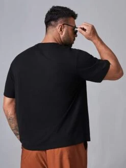 Manfinity Homme Men Letter Print Round Neck T-Shirt