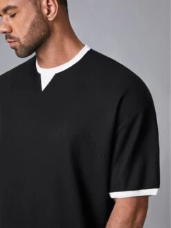 Manfinity Hypemode Men Contrast Trim Drop Shoulder Tee -Man Plus Fashion 1639100824e84f945e4e54bc8cc771571307f88edb thumbnail 405x552