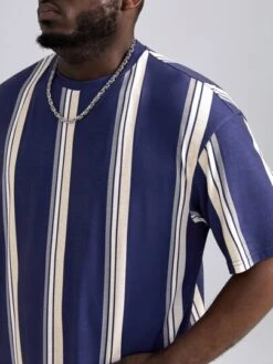 Manfinity Homme Men Striped Print Tee -Man Plus Fashion 16454216310b219b528557aea4d4b3491ee91e46a1 thumbnail 405x552