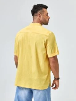 Manfinity Homme Men Button Front Shirt