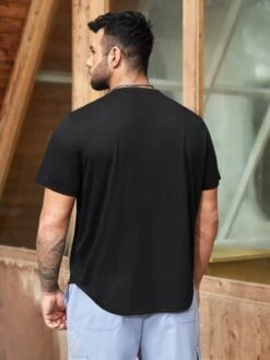 Men Random Tropical & Letter Graphic Tee