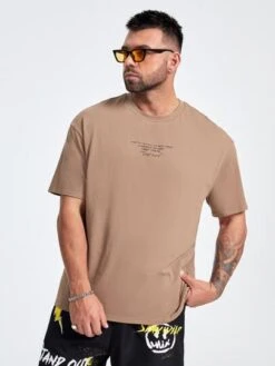 Men Letter Graphic Drop Shoulder T-Shirt
