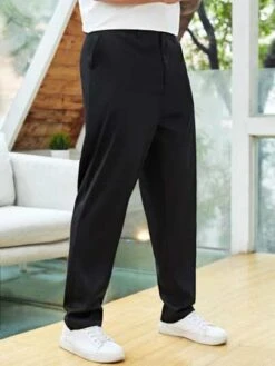 Manfinity Mode Men Slant Pocket Tapered Pants -Man Plus Fashion 1649732658859cb9d4080602f6d1198ef1124075d6 thumbnail 405x552