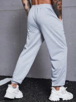 Manfinity Basics Men Slant Pockets Drawstring Waist Sweatpants