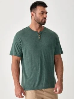 SHEIN Manfinity Basics Men Button Front Tee -Man Plus Fashion 165043173734a357bebe2700d35aae93295fbf0cb1 thumbnail 405x552