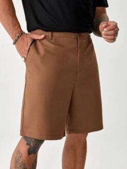 Men Solid Slant Pocket Shorts -Man Plus Fashion 165045610873d15124c3110db4b565f317fc643053 thumbnail 405x552