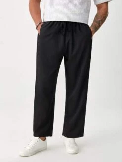 Men Solid Slant Pocket Pants -Man Plus Fashion 1650456255f1b20f30576e12c4209b414aaed885c5 thumbnail 405x552