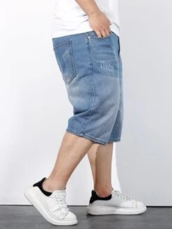 Manfinity Homme Men Cotton Cat Whisker Scratch Bermuda Denim Shorts -Man Plus Fashion 16517157960003cfc26a47309f10d03b5d24b62ad4 thumbnail 405x552