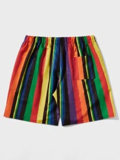 SHEIN Men Striped Drawstring Waist Shorts