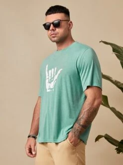 Manfinity Homme Men Gesture Print Tee -Man Plus Fashion 1652074541f13e41f565b3d96a7210c79a69556d21 thumbnail 405x552