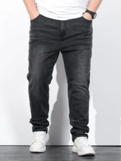 Manfinity Homme Men Cotton Slant Pocket Tapered Jeans -Man Plus Fashion 165286634314f307448faf5b1317c1e06e0ac33dd3 thumbnail 405x552