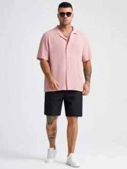 Manfinity Basics Men Button Front Shirt -Man Plus Fashion 165301420707ada5f6564c3139b286a94ce917bf73 thumbnail 405x552