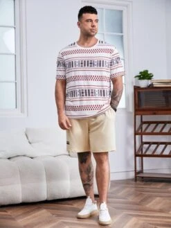 Men Letter Graphic Shorts -Man Plus Fashion 1653470810222e531b8a791599479889fd72bbf9fa thumbnail 405x552