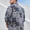 Manfinity RSRT Men Paisley & Patchwork Print Shirt