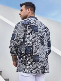 Manfinity RSRT Men Paisley & Patchwork Print Shirt