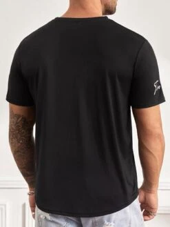 Men Floral And Letter Graphic Tee