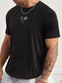 Men Floral And Letter Graphic Tee -Man Plus Fashion 1660207447c62a0bdc577a93ce5074acccfb4a8aba thumbnail 405x552