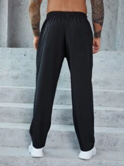 Manfinity Homme Men Letter Graphic Straight Leg Pants