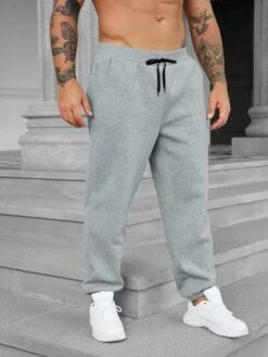 Manfinity Basics Men Drawstring Waist Sweatpants -Man Plus Fashion 16606284552637852e64ff58aa6691da4d9e9f348e thumbnail 405x552