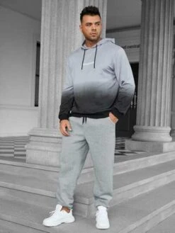 Manfinity Basics Men Drawstring Waist Sweatpants -Man Plus Fashion 1660628457816141b153d79b25820ed07b67c31895 thumbnail 405x552