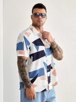 Men Geo Print Shirt -Man Plus Fashion 1661134005be9965c66488a90195a040b518221a8f thumbnail 405x552