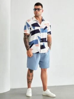 Men Geo Print Shirt -Man Plus Fashion 1661134007be059f371444ba42a9e76d8c04852927 thumbnail 405x552