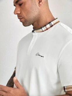 Manfinity Homme Men Letter Embroidery Contrast Trim Polo Shirt -Man Plus Fashion 1661142639790739733b10954c78b8a526e65a7f1c thumbnail 405x552