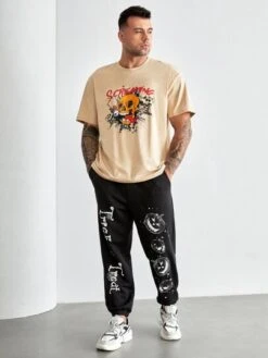 SHEIN Men Skull & Letter Graphic Tee -Man Plus Fashion 16613047360c73c8da0d66776f8913038bf5dfd6c0 thumbnail 405x552
