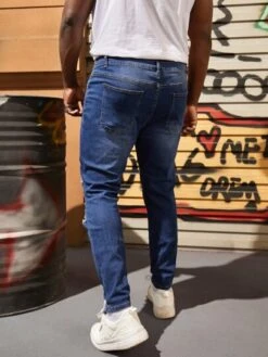 Manfinity EMRG Men Cotton Slant Pocket Ripped Jeans -Man Plus Fashion 16617586136e1b9d90680ca0f937a2b42a1f3a3a9b thumbnail 405x552