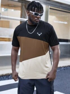 Manfinity Homme Men Cut And Sew Antler Print Tee -Man Plus Fashion 166208784309f887a8cfd0a8805a439b57abfd3464 thumbnail 405x552