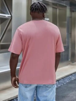 Men Slogan & Statue Print Tee