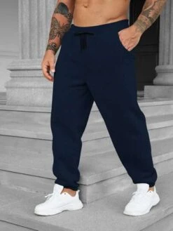 Manfinity Basics Men Slant Pocket Drawstring Waist Sweatpants -Man Plus Fashion 16643542079d56e73881be37b759a29c21943ef67d thumbnail 405x552