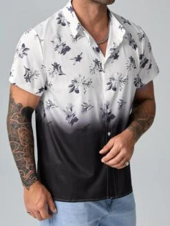 Men Floral Print Ombre Shirt -Man Plus Fashion 16644278321ec43b2f28fe2d72707a8d8ae6a5b1a3 thumbnail 405x552