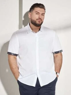 Manfinity Homme Men Cotton Paisley Print Button Front Shirt -Man Plus Fashion 16645015566a2e3be32252a15af44bb296a432aa9a thumbnail 405x552