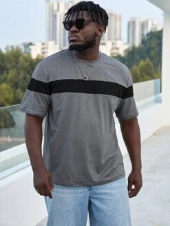 Men Colorblock Round Neck Tee -Man Plus Fashion 1664505581d75a870e9964771b710bfb91ec2ee2fd thumbnail 405x552