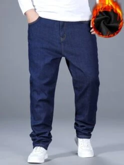 Men Slant Pocket Thermal Lined Jeans -Man Plus Fashion 1665668412a6af5c27b722af4be5158c0f30711f83 thumbnail 405x552