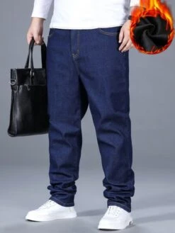 Men Slant Pocket Thermal Lined Jeans -Man Plus Fashion 166566841439ece4658f3345c3aa7fd89a68d6433f thumbnail 405x552