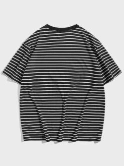 SHEIN Men Striped Heart Print Tee