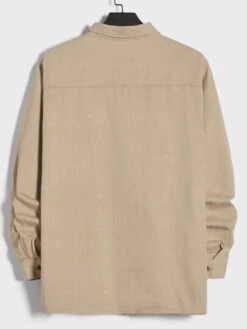 Men Flap Pocket Denim Shirt Without Tee