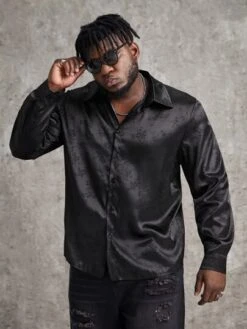 Men Floral Jacquard Shirt -Man Plus Fashion 1667013085610a67f30a9c2228a38a27f7c58acbb1 thumbnail 405x552