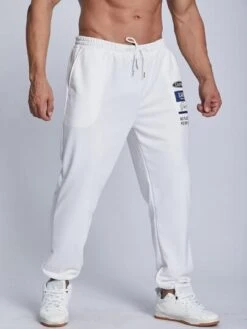 Men Slogan Graphic Drawstring Waist Sweatpants -Man Plus Fashion 1667530783ae6a73ebb0a2e259468ae5a4a6aefcff thumbnail 405x552