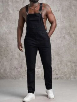 Manfinity LEGND Men Cotton Flap Pocket Denim Overall -Man Plus Fashion 1667963333399b7c259d997c5e782c78d2e15aa97c thumbnail 405x552