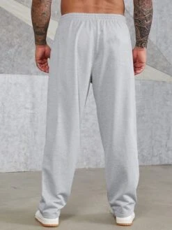 Manfinity Homme Men Letter Patched Drawstring Waist Sweatpants