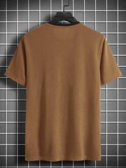 Manfinity Homme Men Striped & Letter Graphic Colorblock Tee