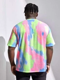 Manfinity EMRG Men Tie Dye Bear Print Tee