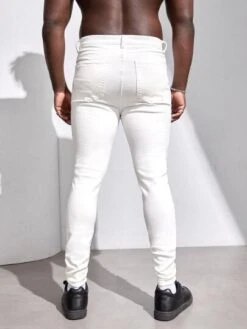 Manfinity LEGND Men Ripped Skinny Stacked Jeans