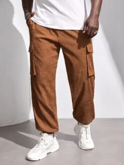 SHEIN Men Drawstring Waist Cargo Pants -Man Plus Fashion 16716138491de8f14ffcb6ae0ef14b5f26db5acc62 thumbnail 405x552