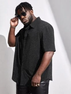 Men Glitter Button Front Shirt -Man Plus Fashion 16716142003f39c017e3a6f54bdae63747bcdf02eb thumbnail 405x552